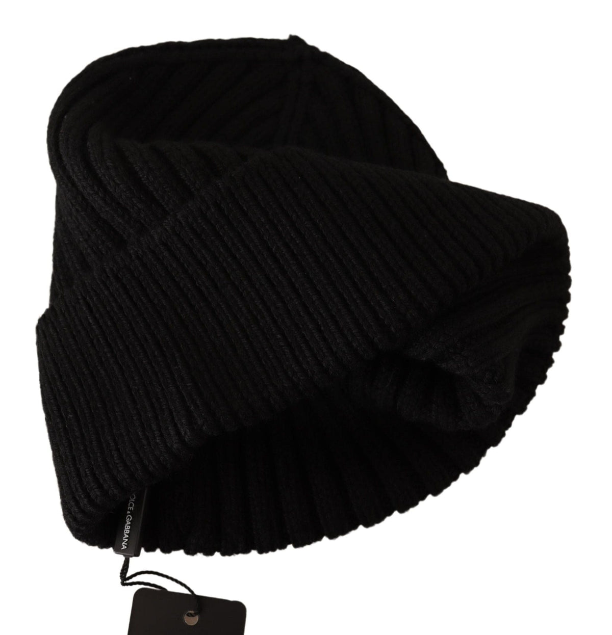 Gorro elegante de punto trenzado de lana con forro polar de Dolce &amp; Gabbana