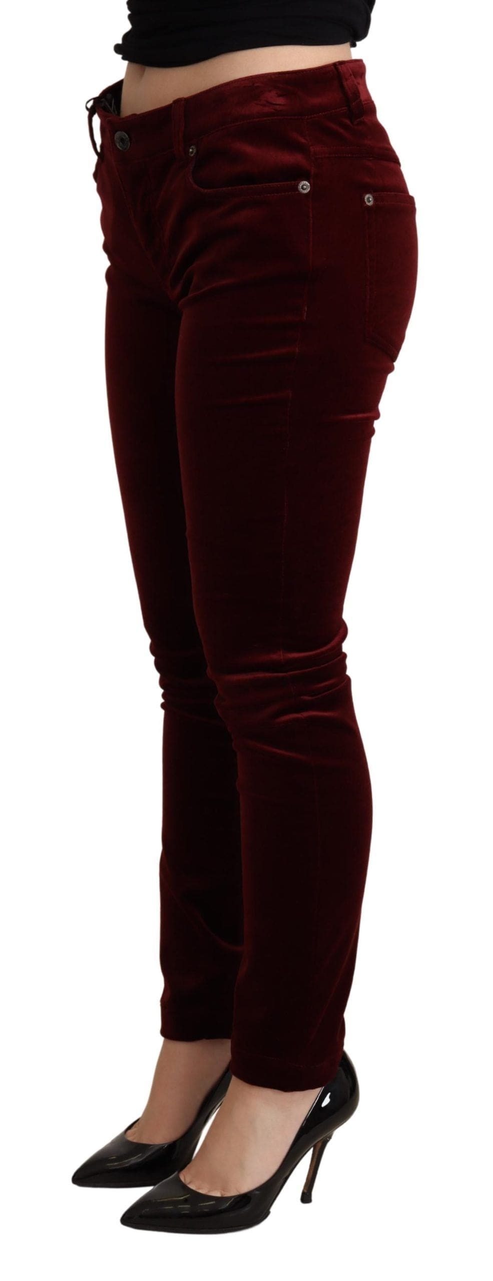 Pantalon skinny rouge bordeaux exquis de Dolce &amp; Gabbana