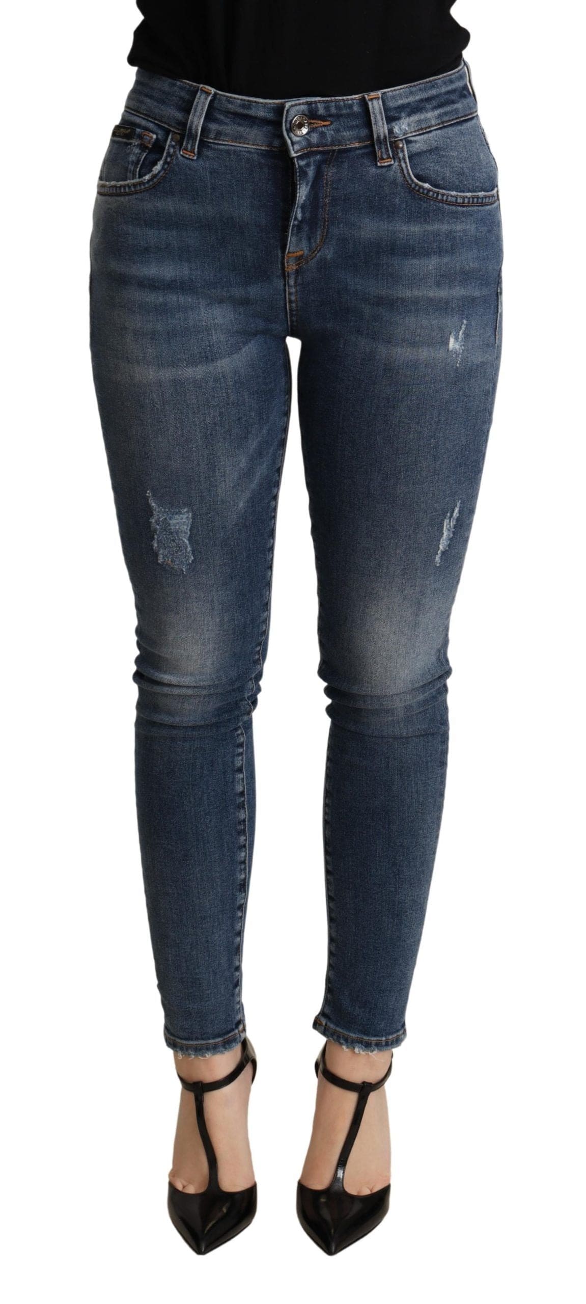 Jean skinny taille moyenne bleu élégant Dolce &amp; Gabbana