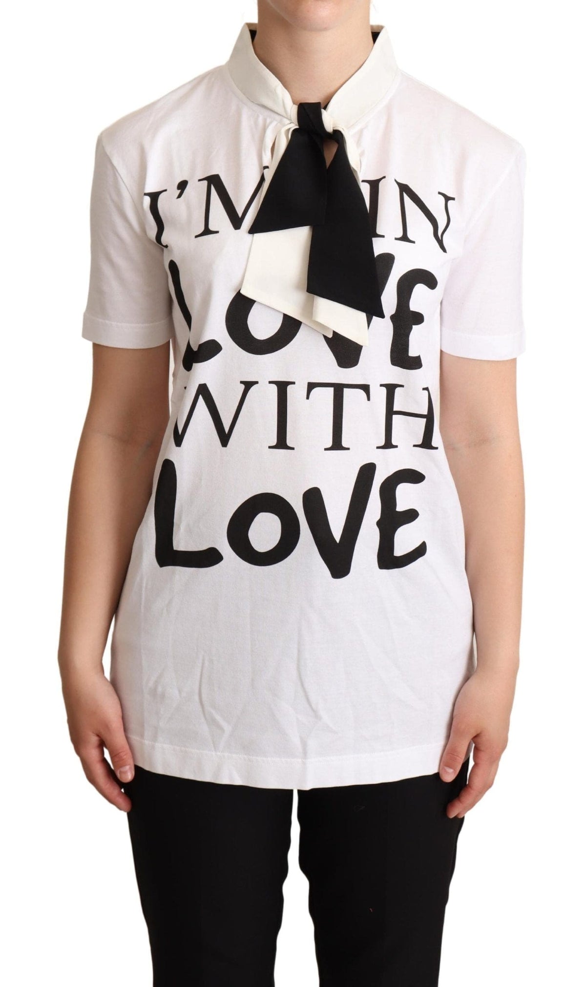 T-shirt en coton et soie Dolce &amp; Gabbana Chic Love