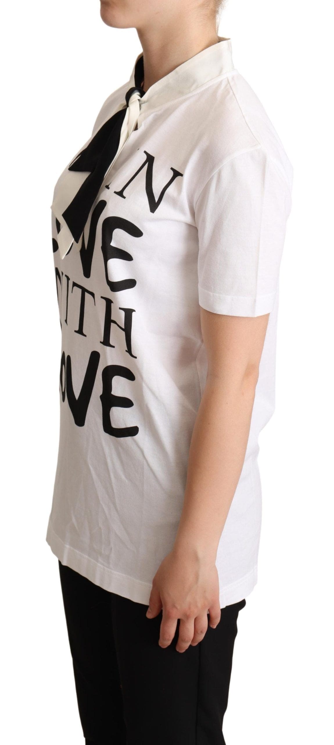 T-shirt en coton et soie Dolce &amp; Gabbana Chic Love