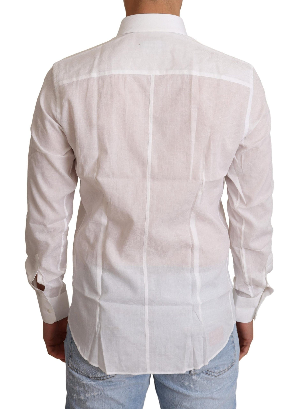 Chemise habillée coupe slim blanche élégante Dolce &amp; Gabbana Martini