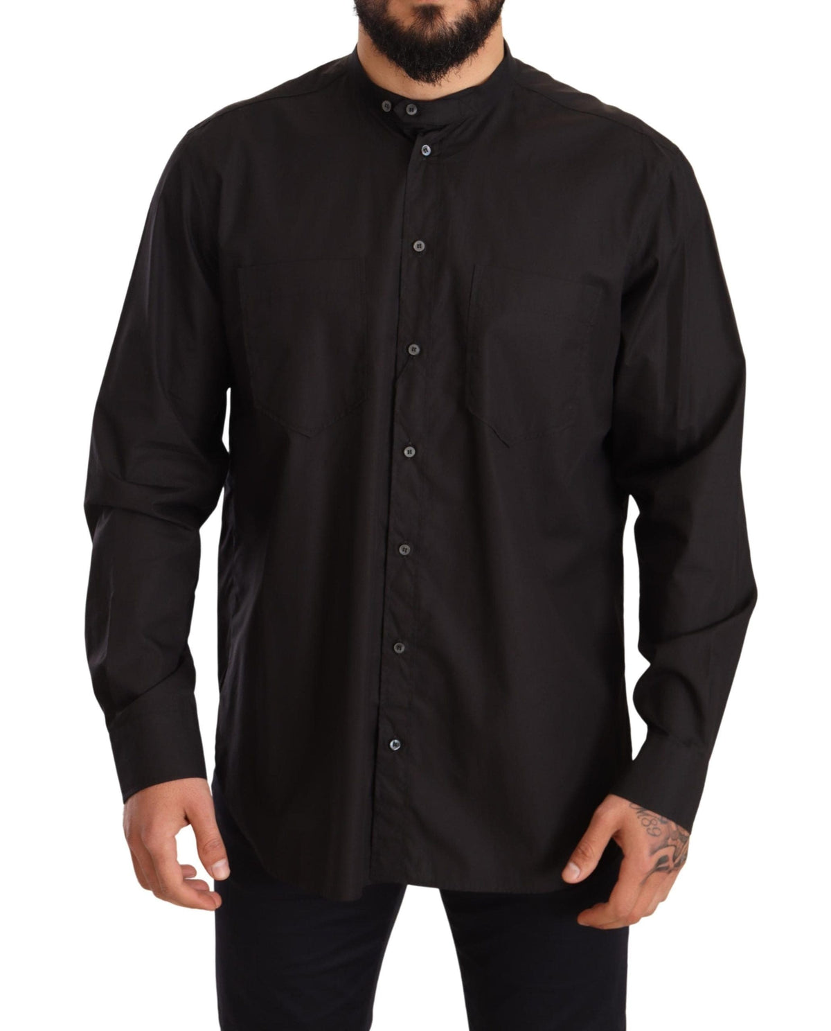 Chemise homme élégante noire 100 % coton Dolce &amp; Gabbana