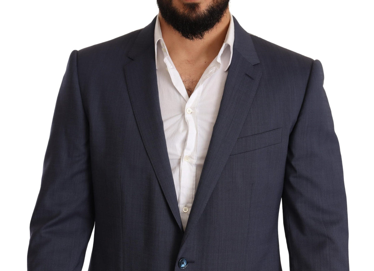 Veste blazer élégante en laine bleue Martini de Dolce &amp; Gabbana