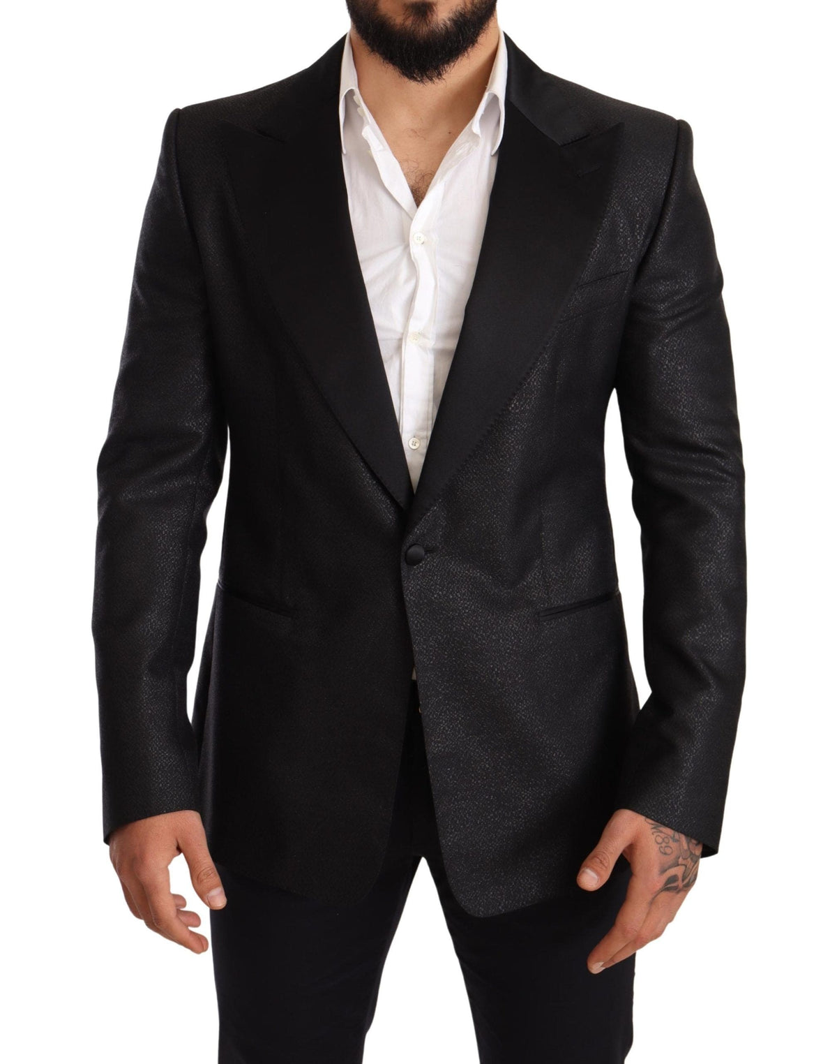 Veste blazer slim noire métallisée élégante Dolce &amp; Gabbana