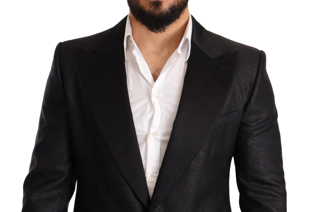 Veste blazer slim noire métallisée élégante Dolce &amp; Gabbana