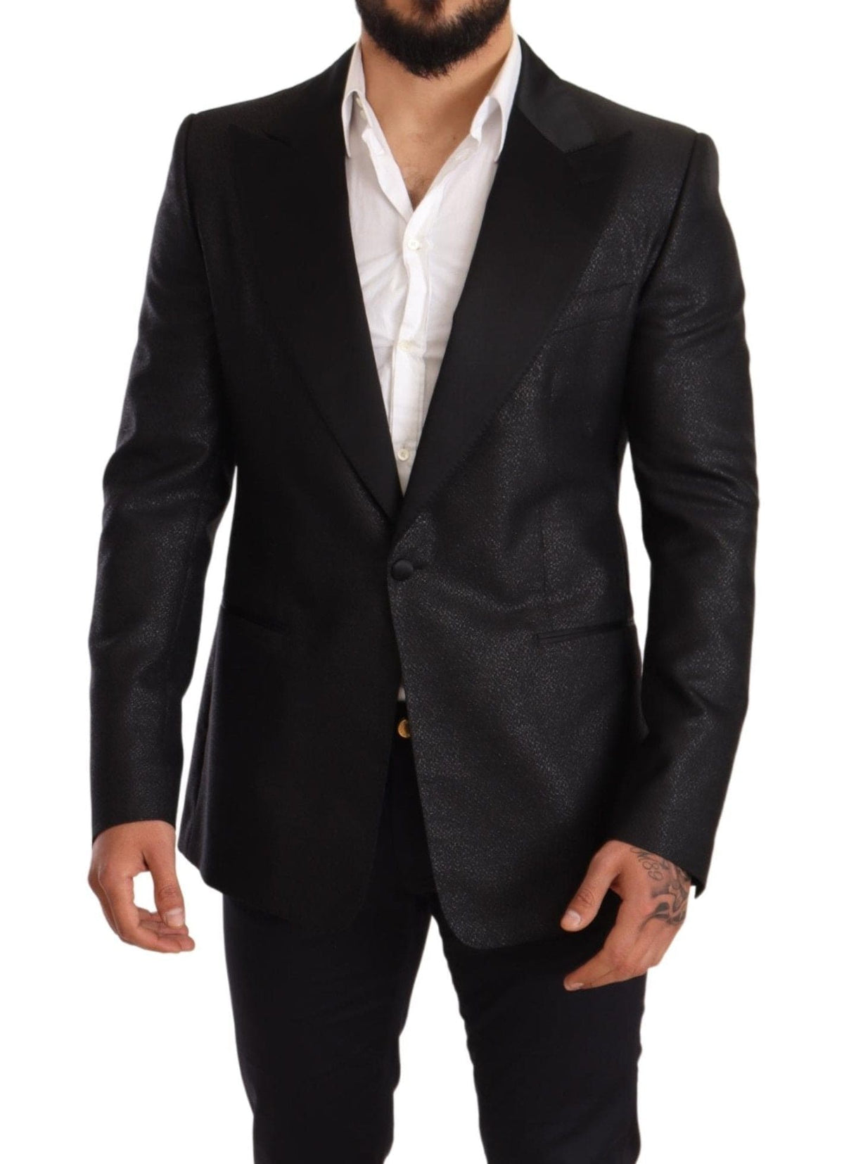 Veste blazer slim noire métallisée élégante Dolce &amp; Gabbana