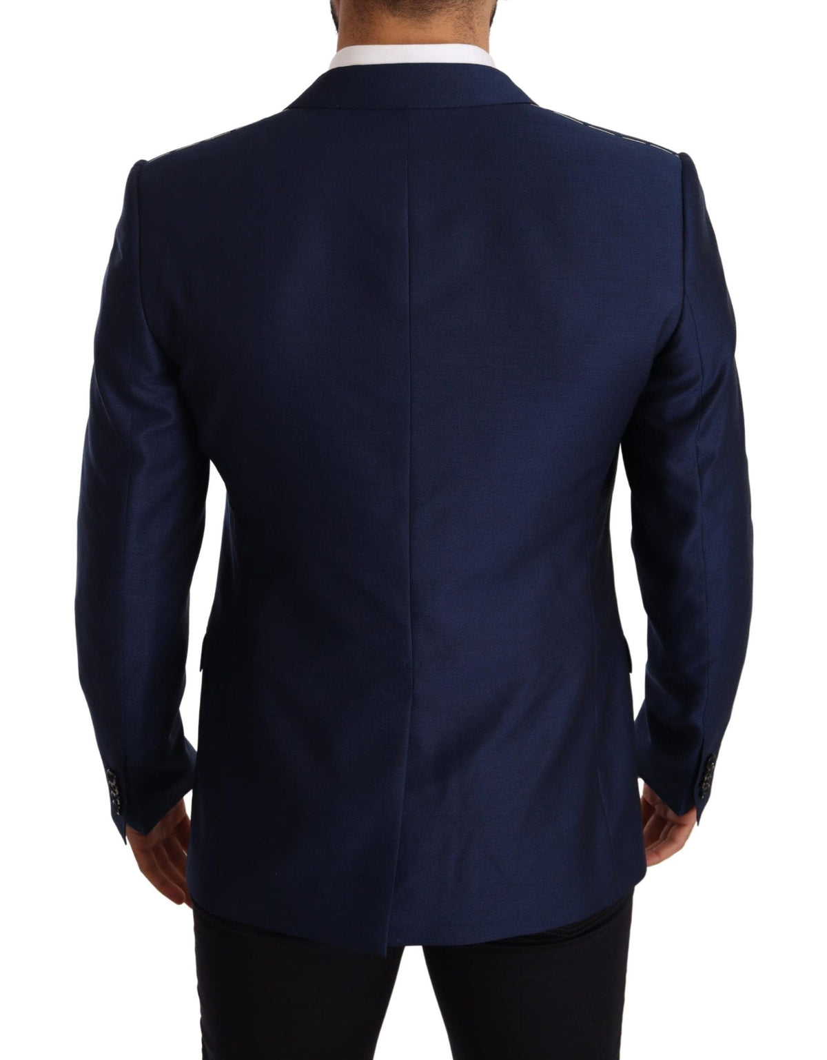 Blazer Martini élégant en laine vierge bleue Dolce &amp; Gabbana