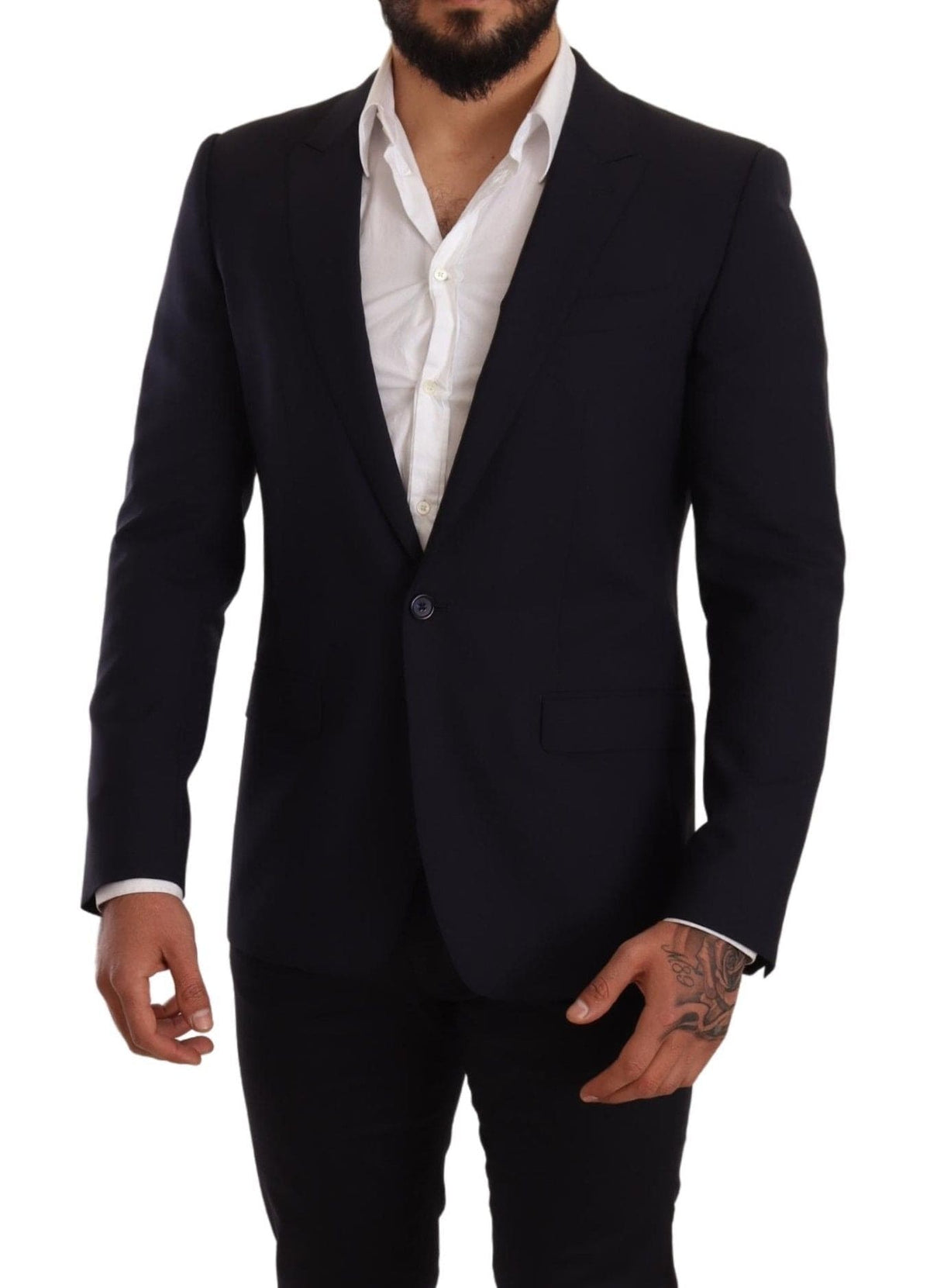 Elegante blazer azul marino tipo martini de Dolce &amp; Gabbana, de Renowned Tailors