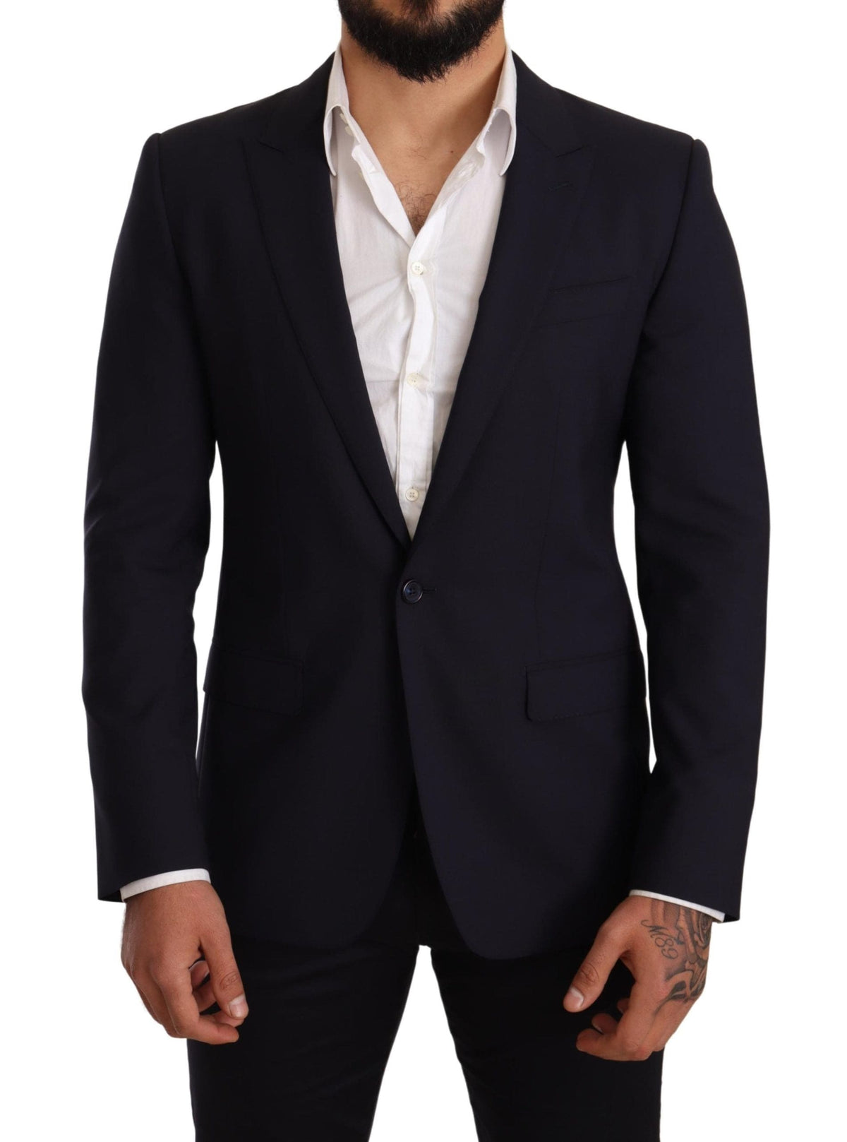 Blazer Martini bleu marine élégant Dolce &amp; Gabbana par des tailleurs renommés