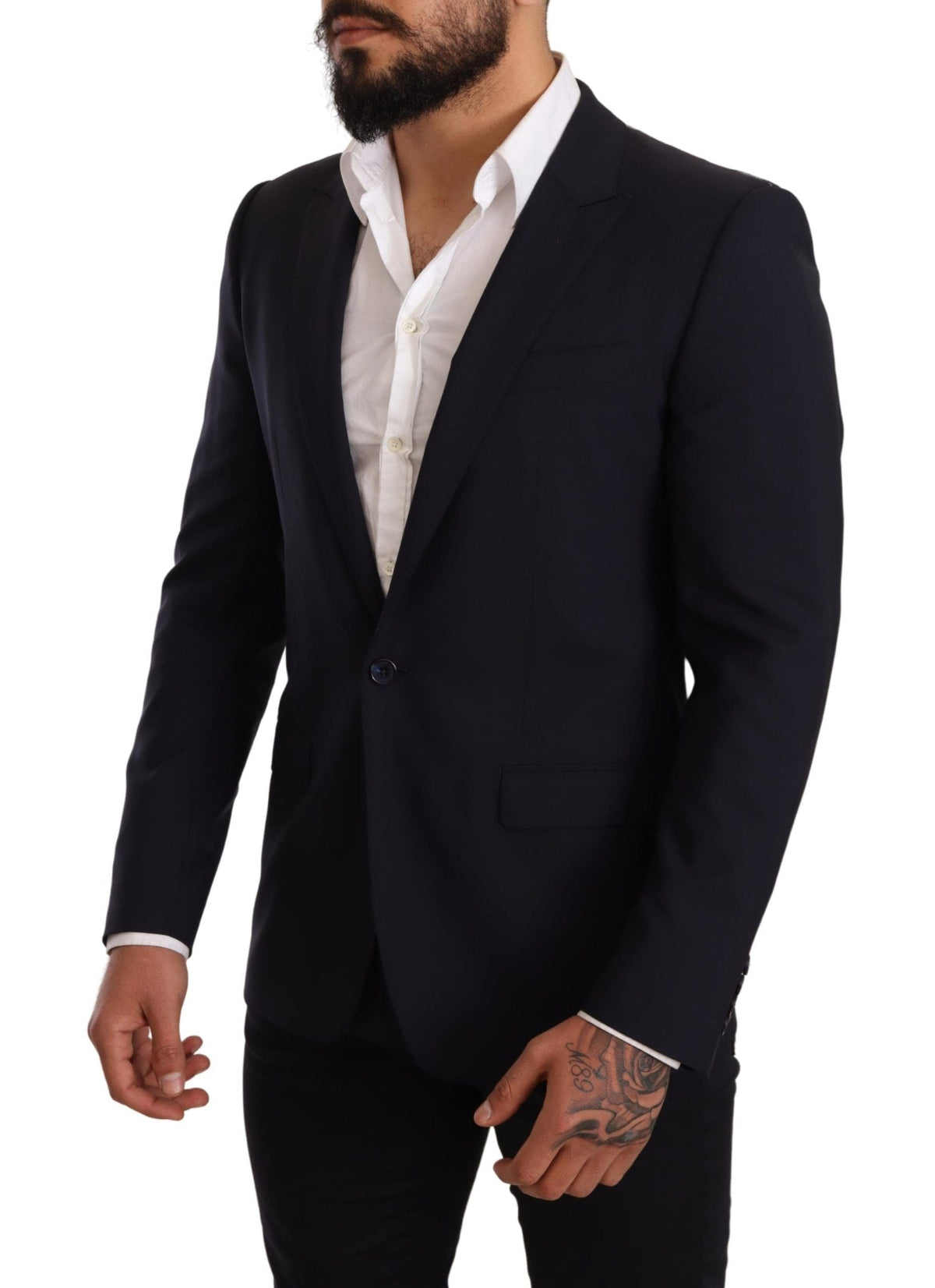 Blazer Martini bleu marine élégant Dolce &amp; Gabbana par des tailleurs renommés