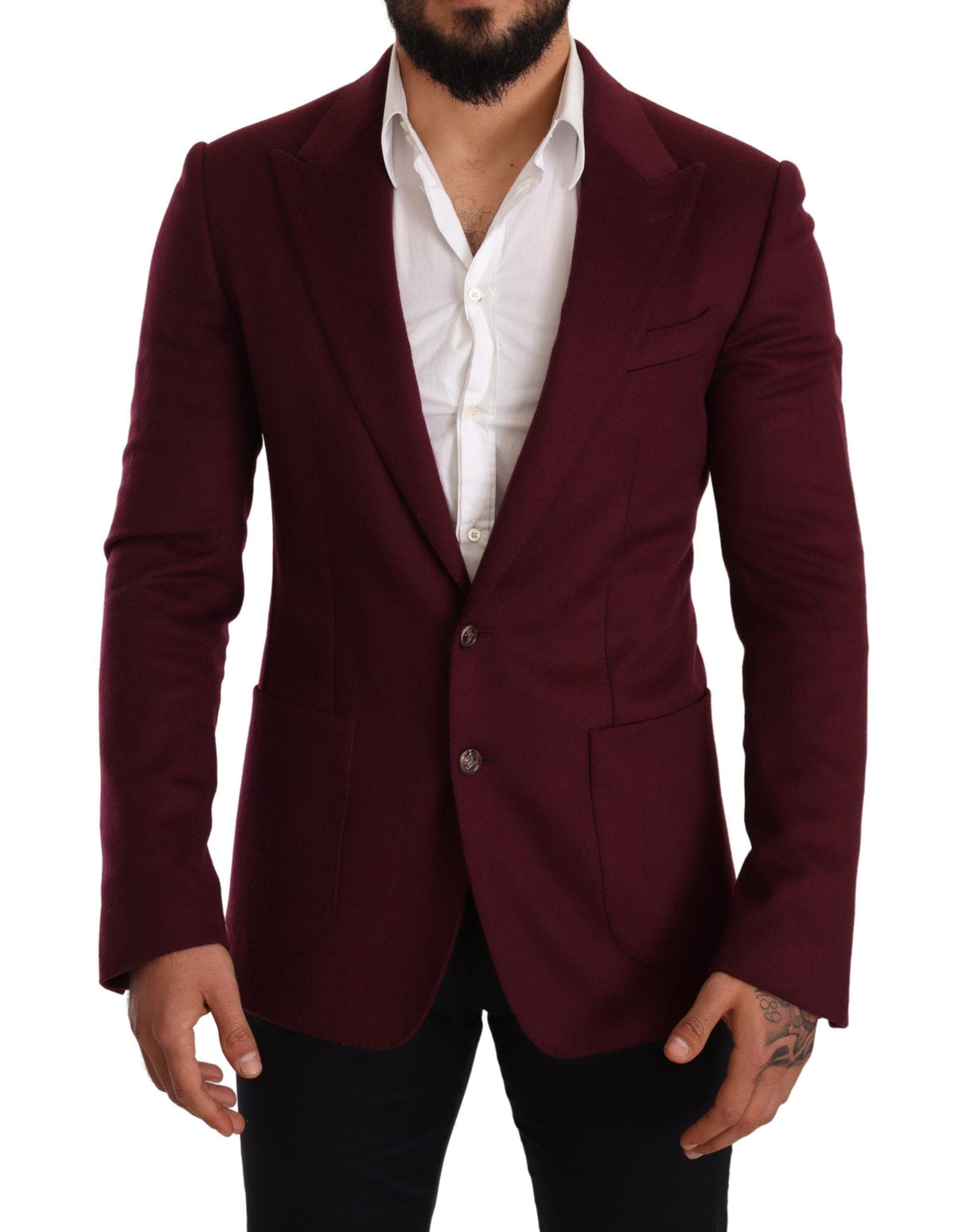 Blazer élégant en cachemire bordeaux Dolce &amp; Gabbana