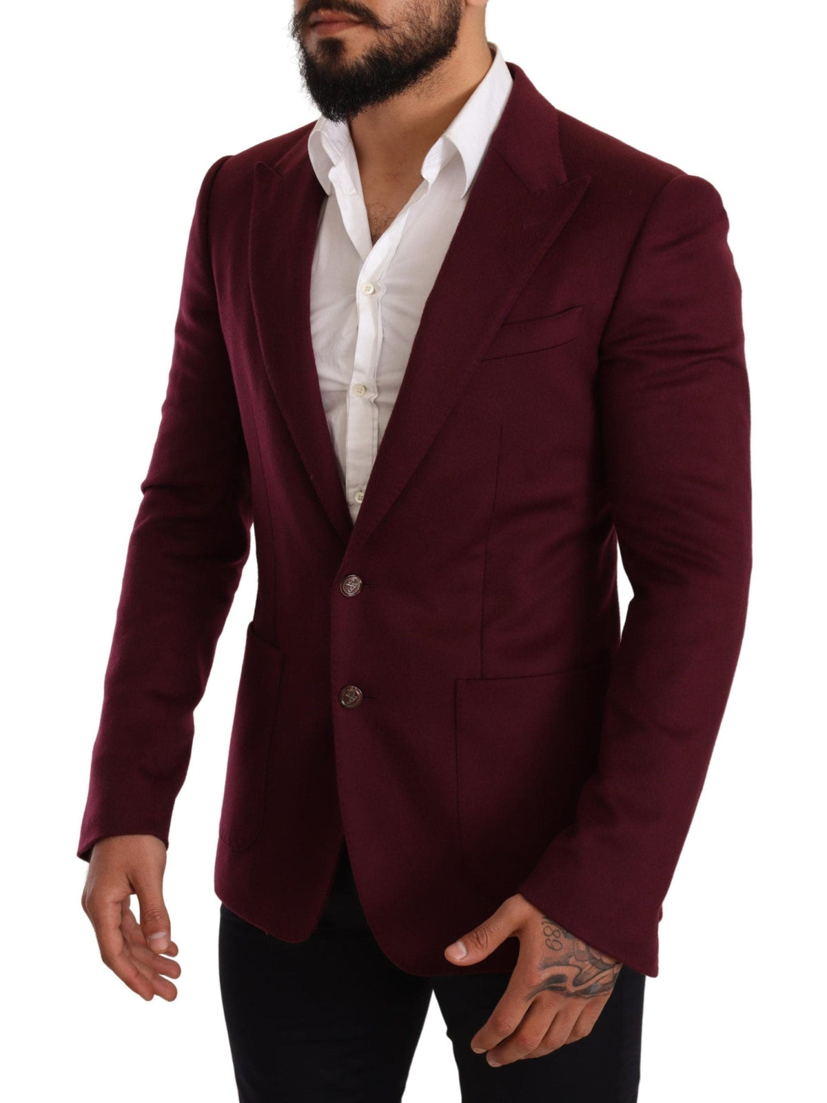 Blazer élégant en cachemire bordeaux Dolce &amp; Gabbana