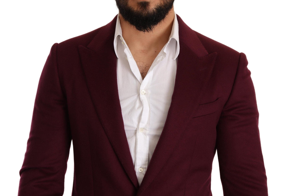 Blazer élégant en cachemire bordeaux Dolce &amp; Gabbana