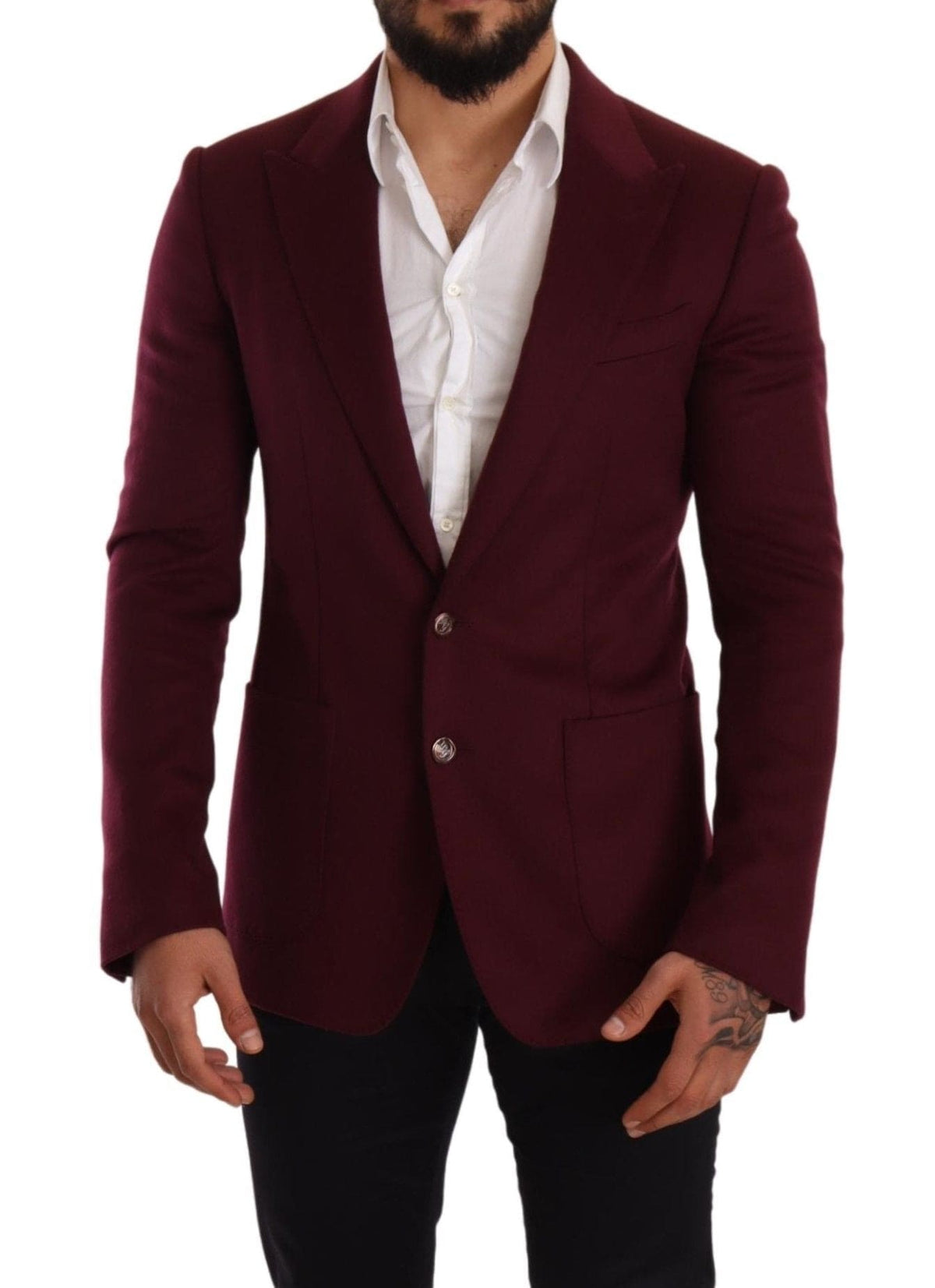 Blazer élégant en cachemire bordeaux Dolce &amp; Gabbana