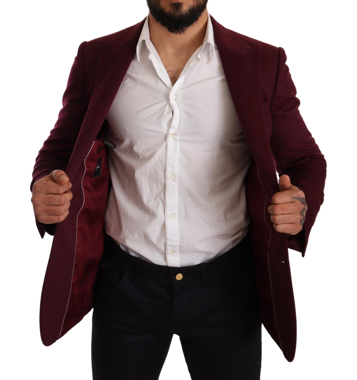 Blazer élégant en cachemire bordeaux Dolce &amp; Gabbana