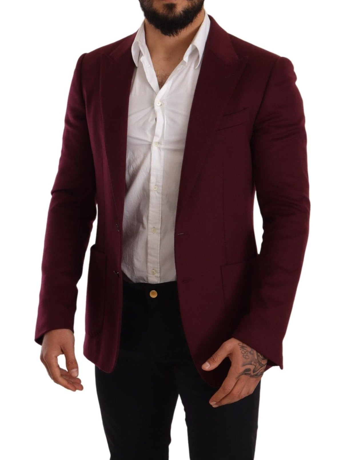 Blazer élégant en cachemire bordeaux Dolce &amp; Gabbana