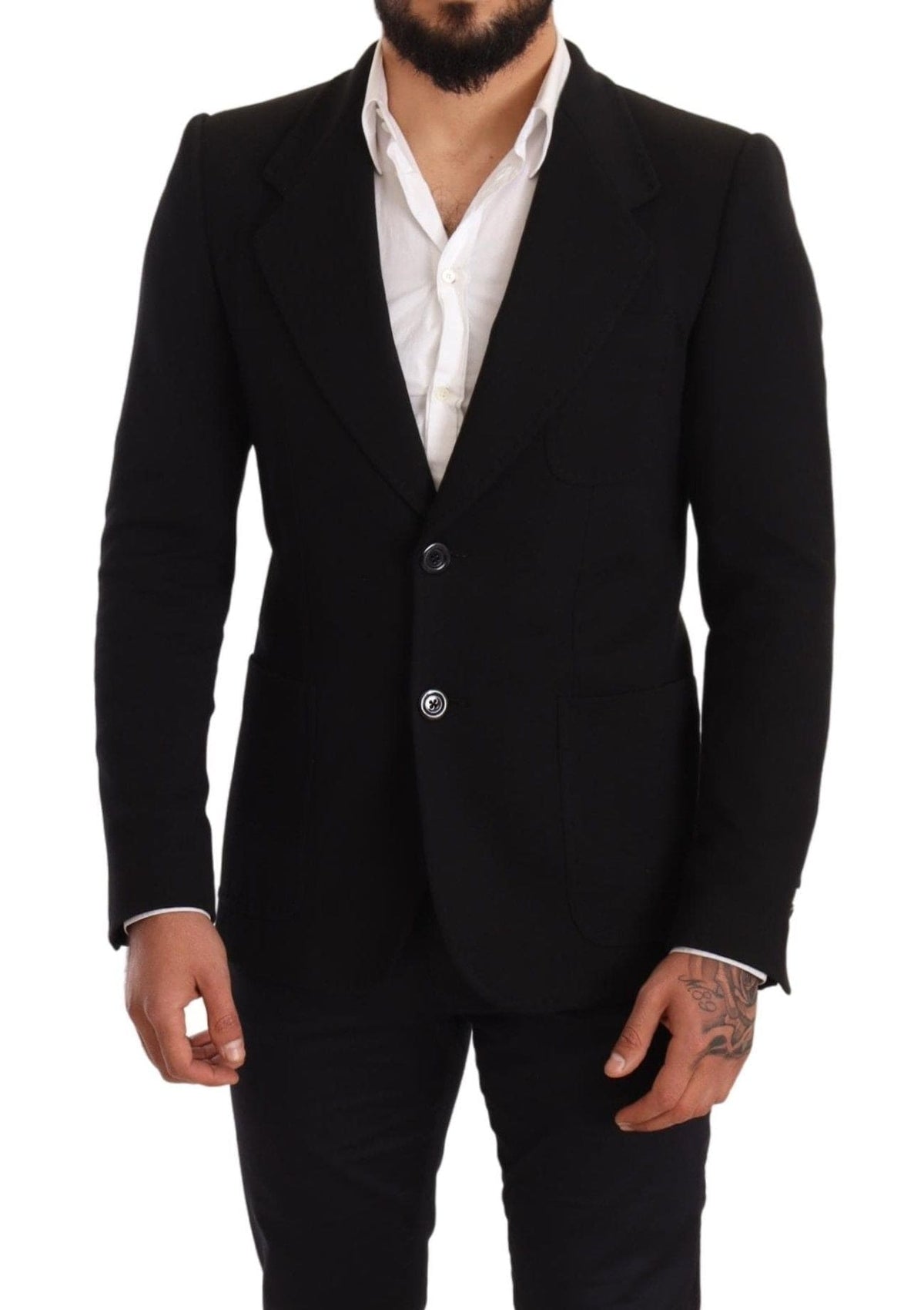 Blazer élégant en coton noir coupe slim Dolce &amp; Gabbana