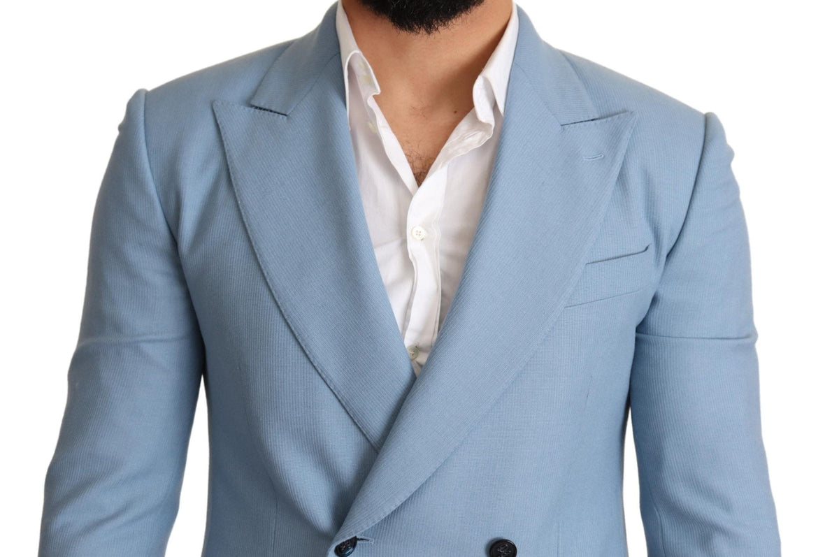 Blazer elegante de seda y cachemira azul para hombre de Dolce &amp; Gabbana