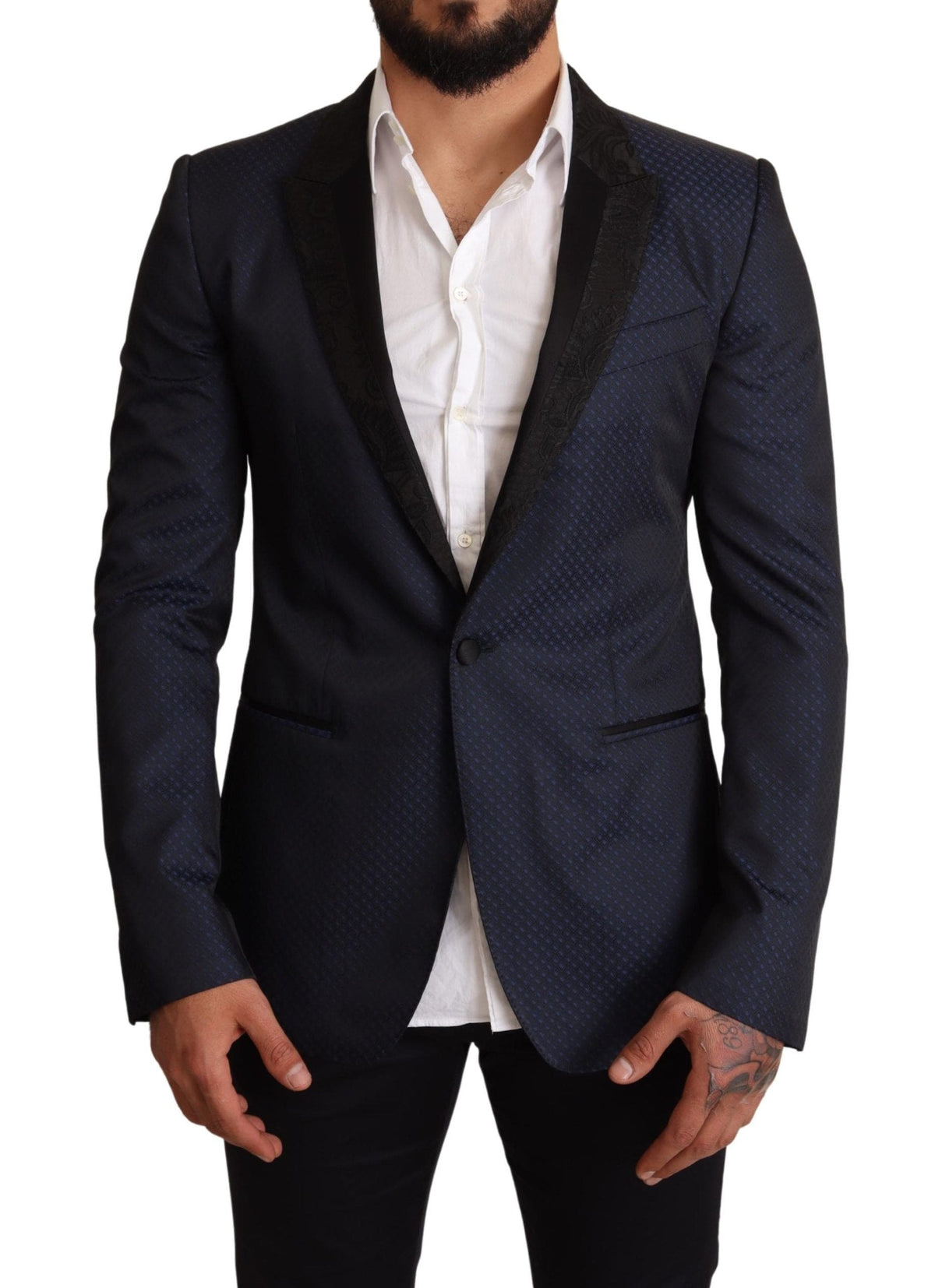 Blazer Martini Slim Fit bleu élégant Dolce &amp; Gabbana