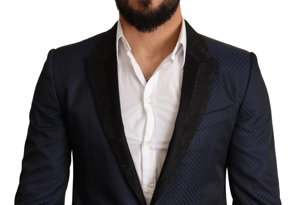 Blazer Martini Slim Fit bleu élégant Dolce &amp; Gabbana