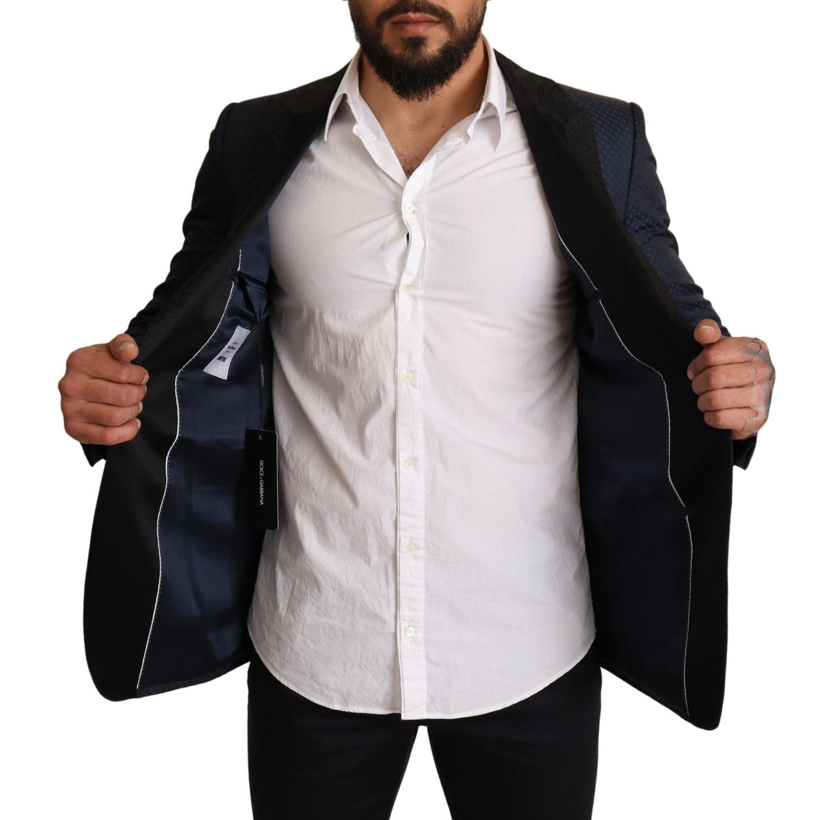 Blazer Martini Slim Fit bleu élégant Dolce &amp; Gabbana