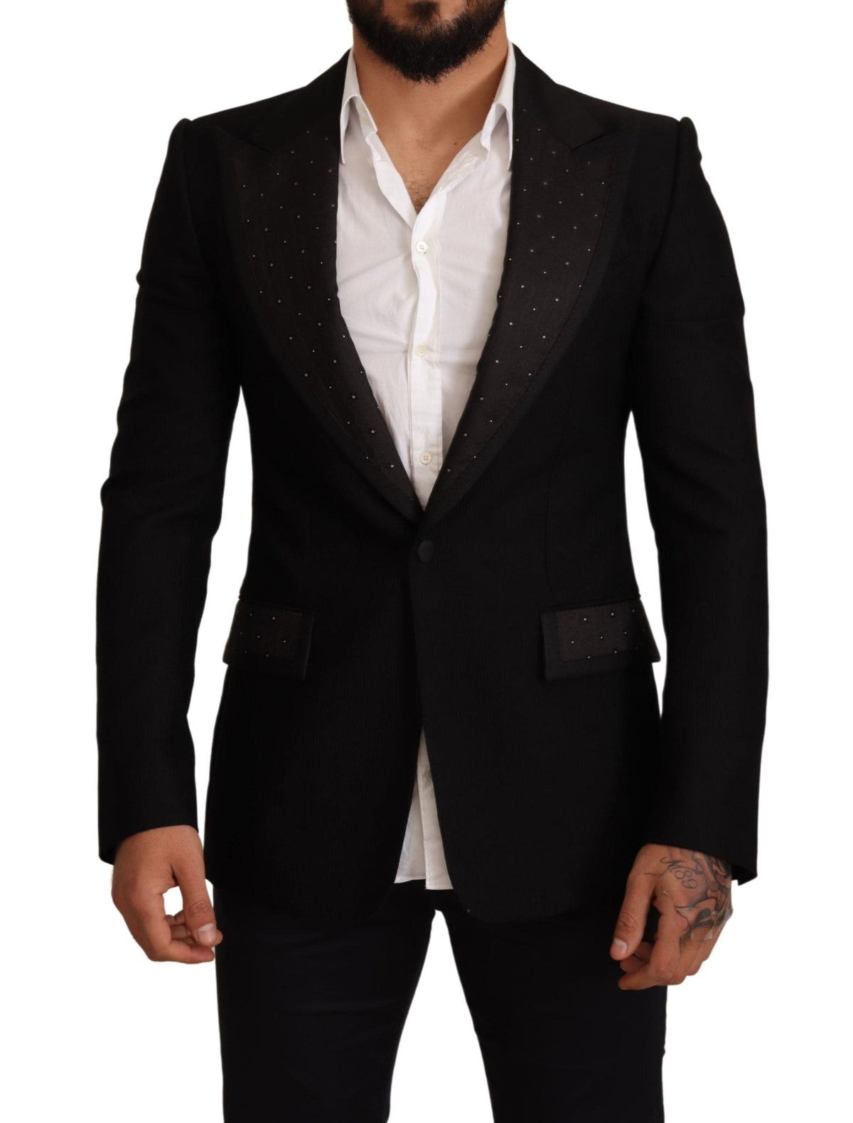 Veste blazer noire élégante à coupe slim Dolce &amp; Gabbana