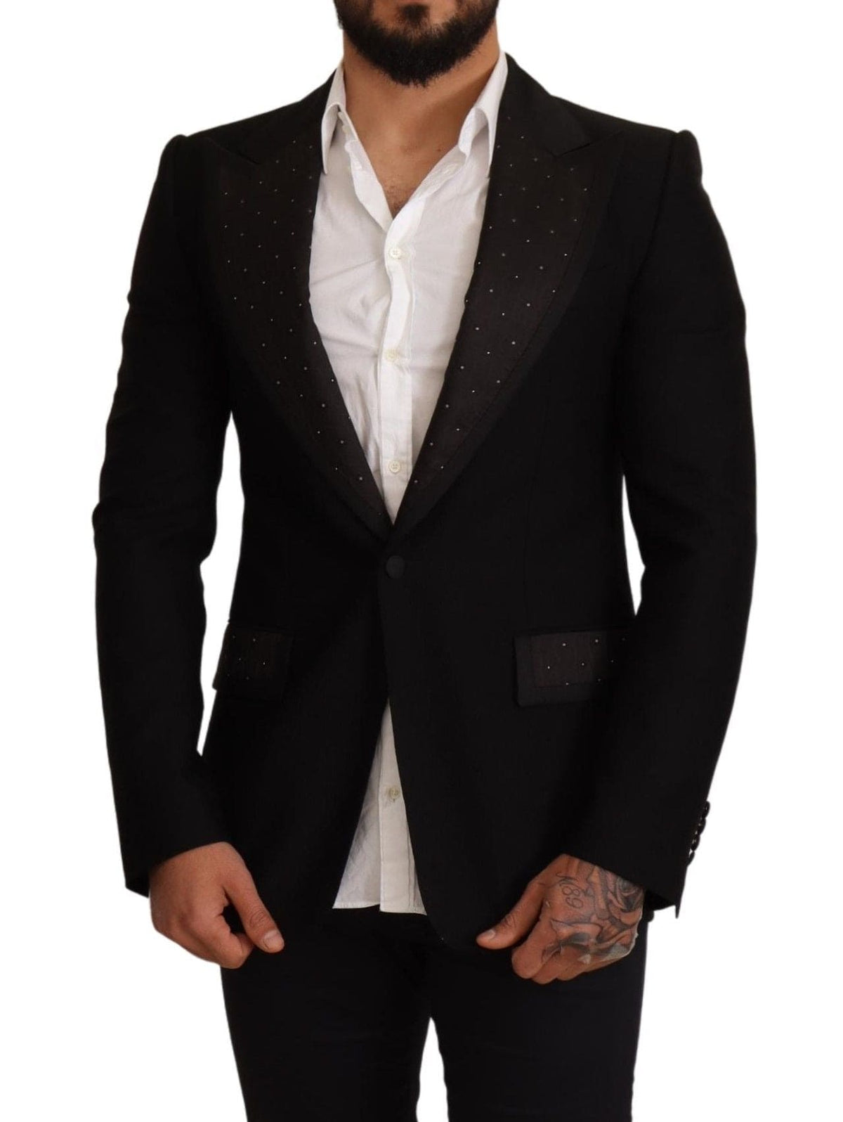 Veste blazer noire élégante à coupe slim Dolce &amp; Gabbana