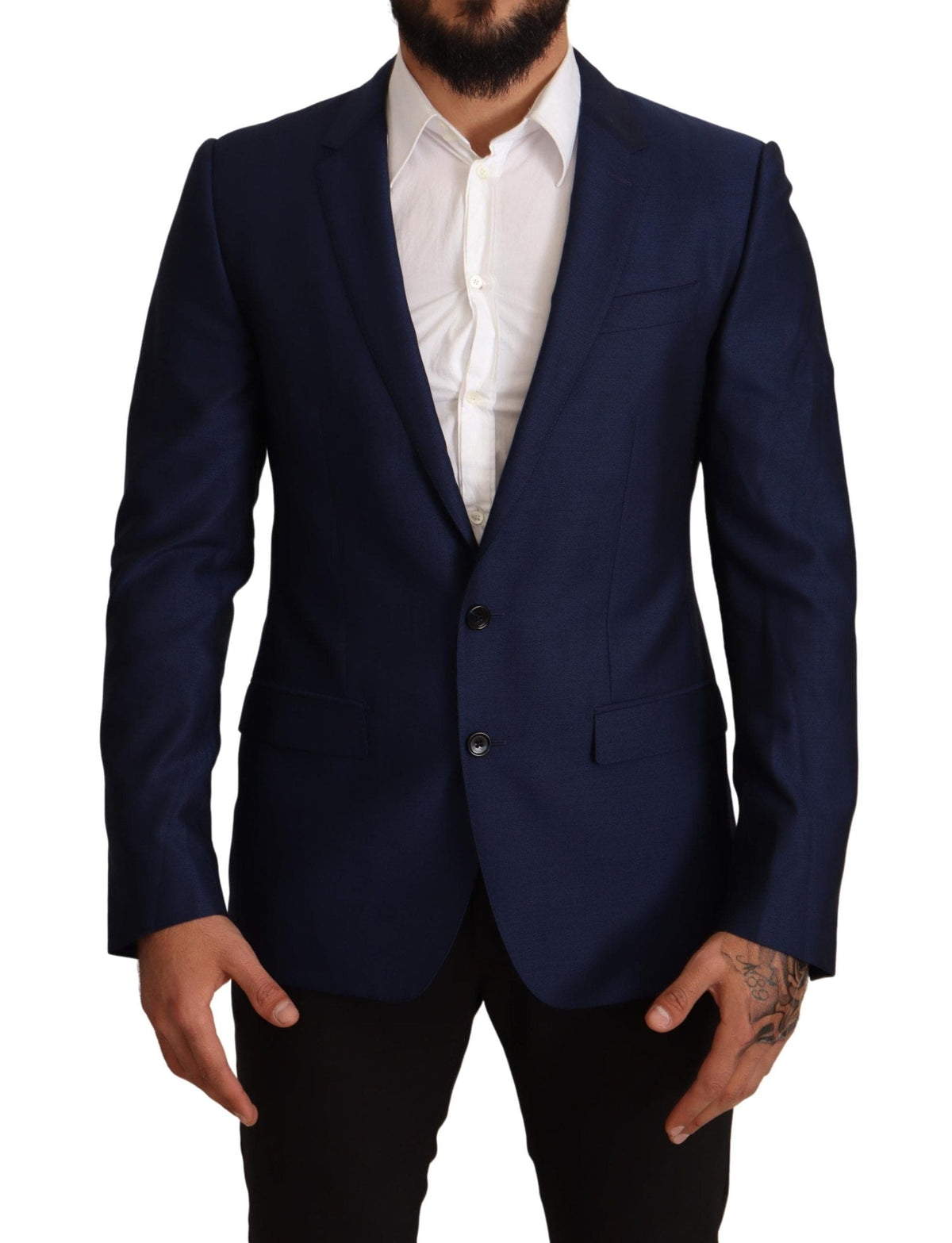 Blazer Martini en laine vierge bleu marine Dolce &amp; Gabbana