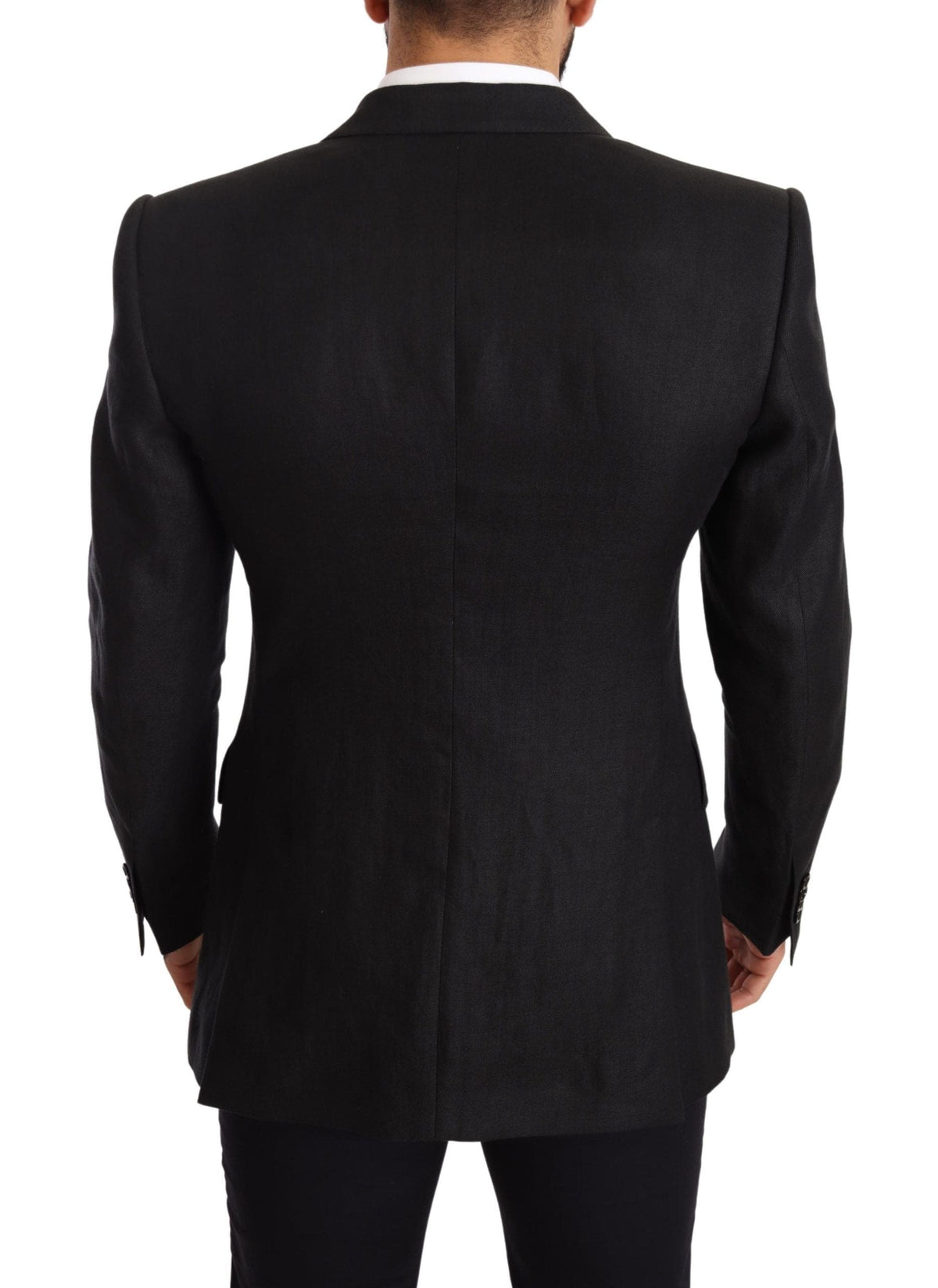 Blazer de lino negro elegante y ajustado de Dolce &amp; Gabbana