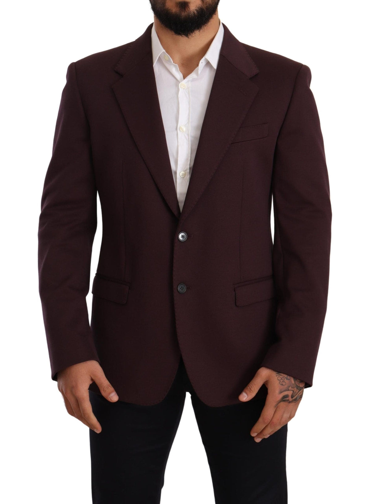 Blazer elegante entallado índigo de Dolce &amp; Gabbana para hombre