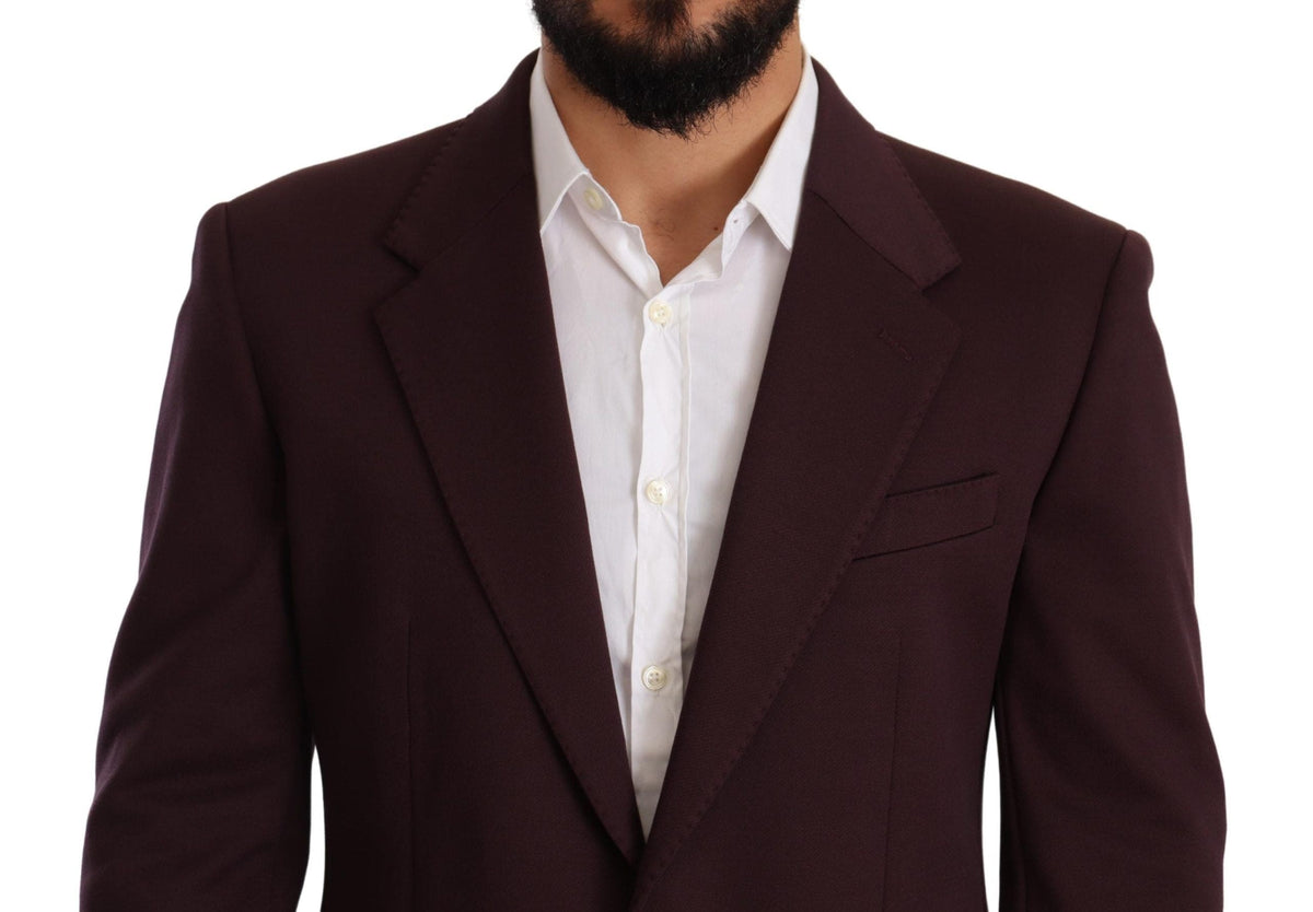 Blazer elegante entallado índigo de Dolce &amp; Gabbana para hombre