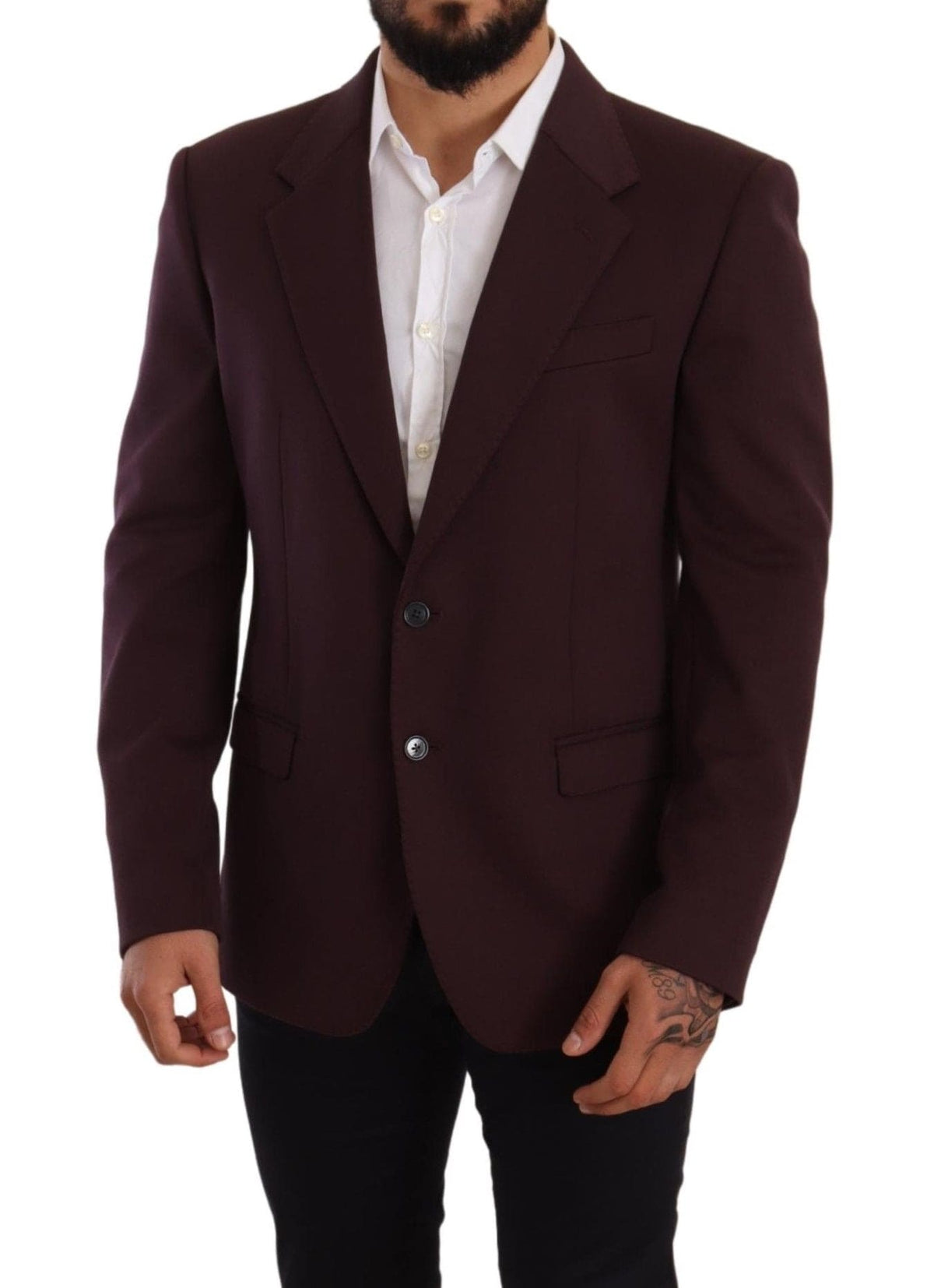 Blazer elegante entallado índigo de Dolce &amp; Gabbana para hombre