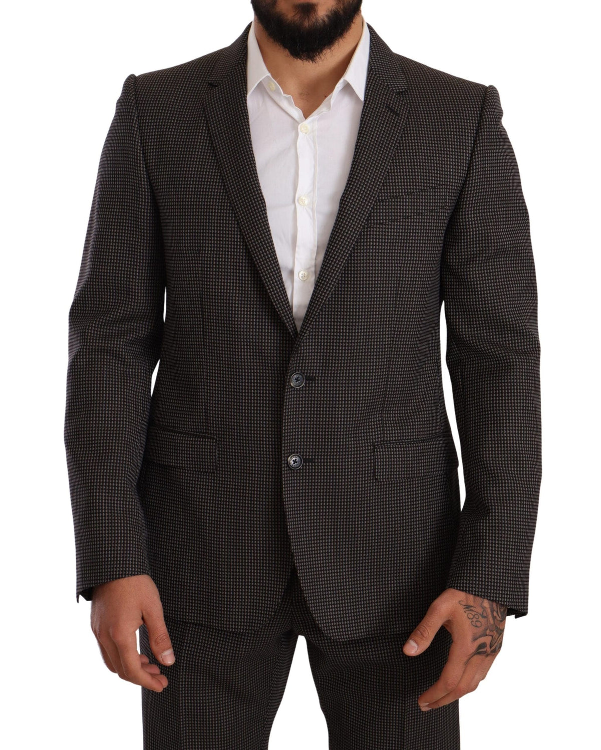 Dolce & Gabbana Elegant Gray Martini Woolen Suit Set