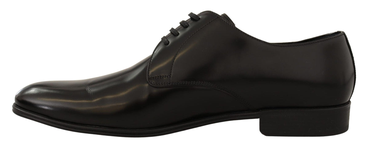 Chaussures Derby élégantes en cuir noir Dolce &amp; Gabbana