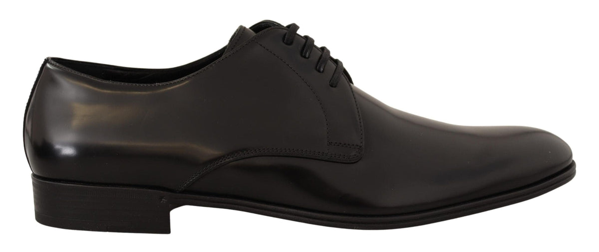 Chaussures Derby élégantes en cuir noir Dolce &amp; Gabbana