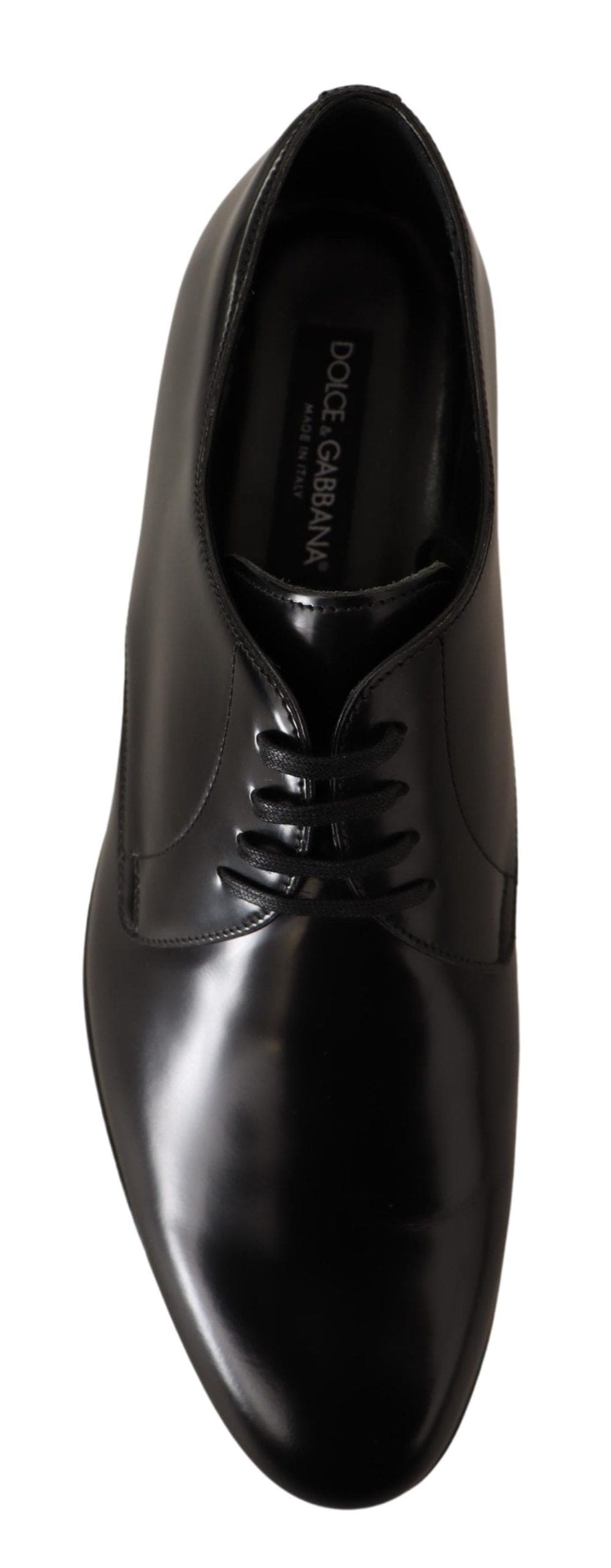 Chaussures Derby élégantes en cuir noir Dolce &amp; Gabbana