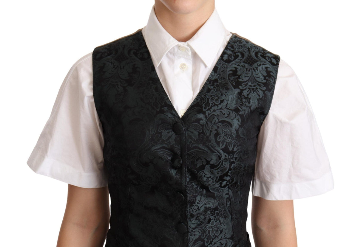 Gilet en jacquard fleuri enchanteur Dolce &amp; Gabbana