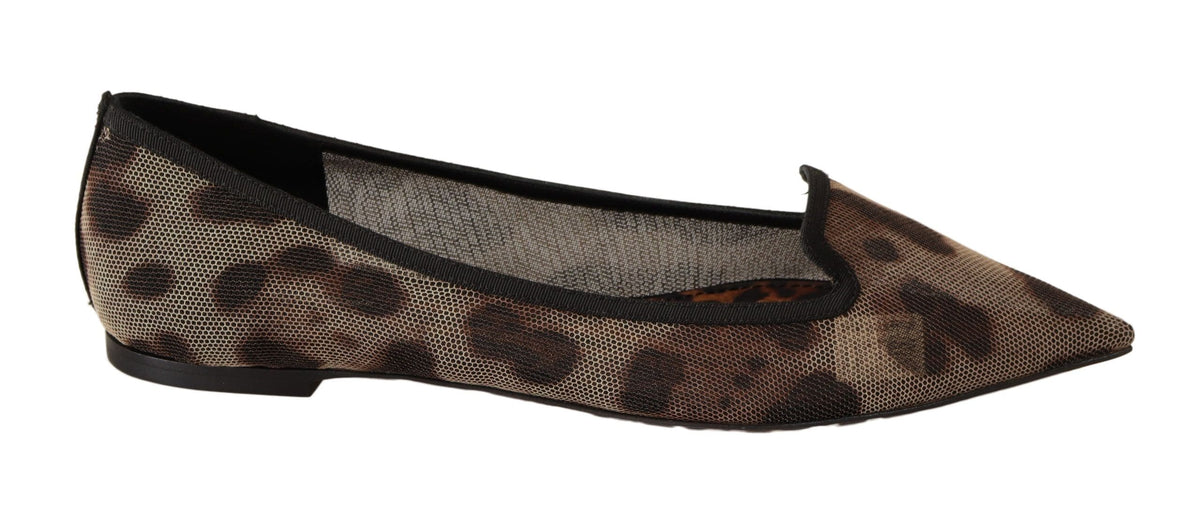 Mocasines planos elegantes con estampado de leopardo de Dolce &amp; Gabbana