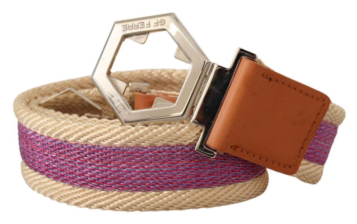 Ceinture élégante en cuir multicolore de GF Ferre