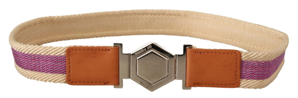 Ceinture élégante en cuir multicolore de GF Ferre