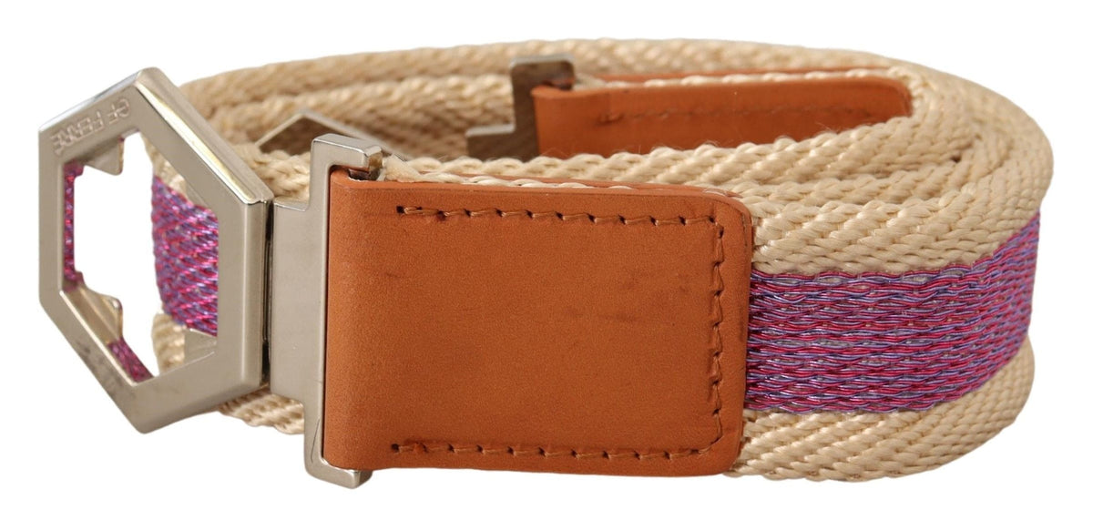 Ceinture élégante en cuir multicolore de GF Ferre