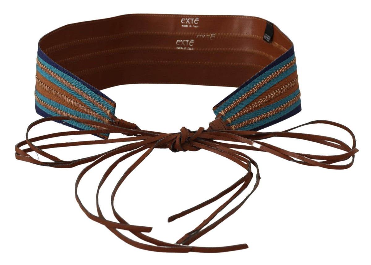 Ceinture élégante en cuir multicolore Exte