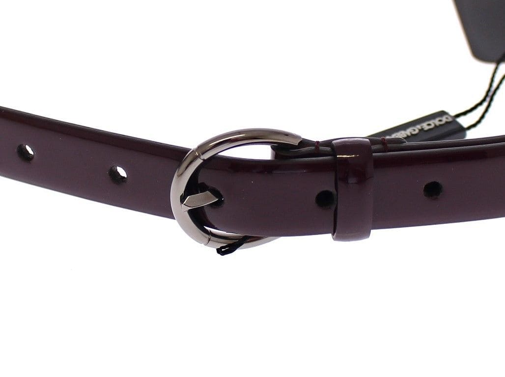 Ceinture élégante en cuir violet Dolce &amp; Gabbana - L'élégance italienne