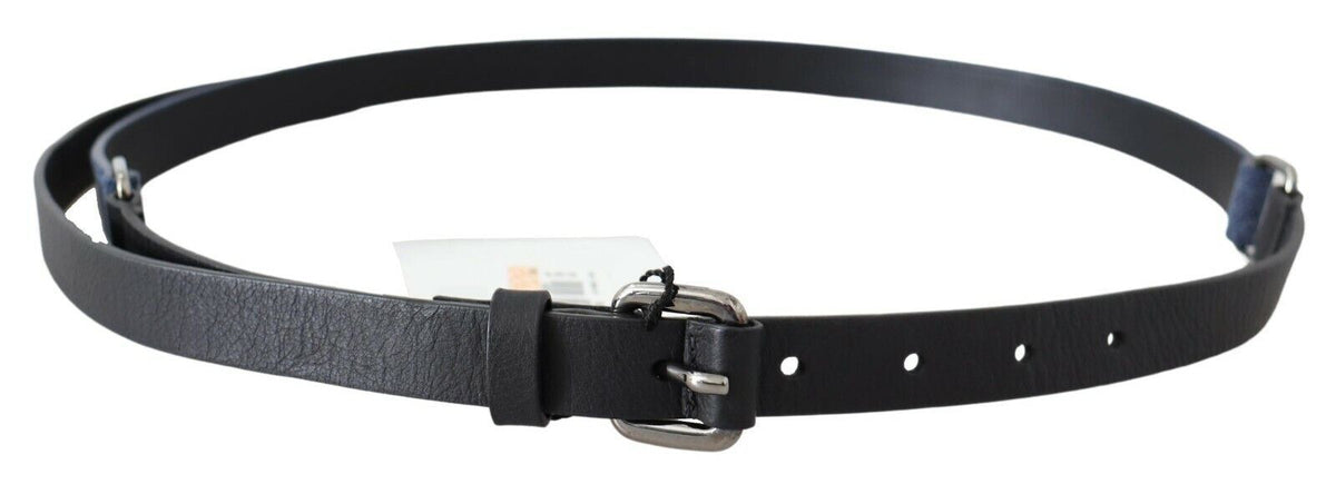 Costume National Élégant Ceinture Réglable en Cuir Noir