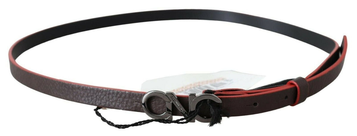 Ceinture de mode en cuir italien marron et noir pour costume national