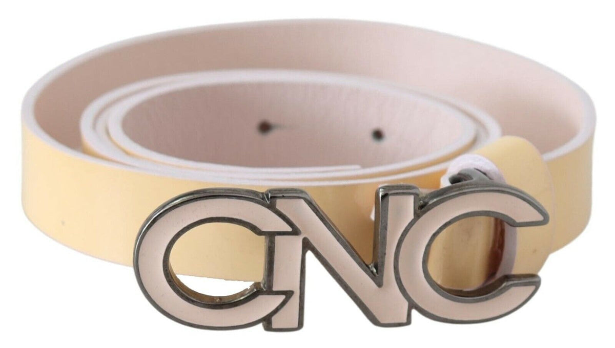 Ceinture en cuir beige avec logo Costume National Chic