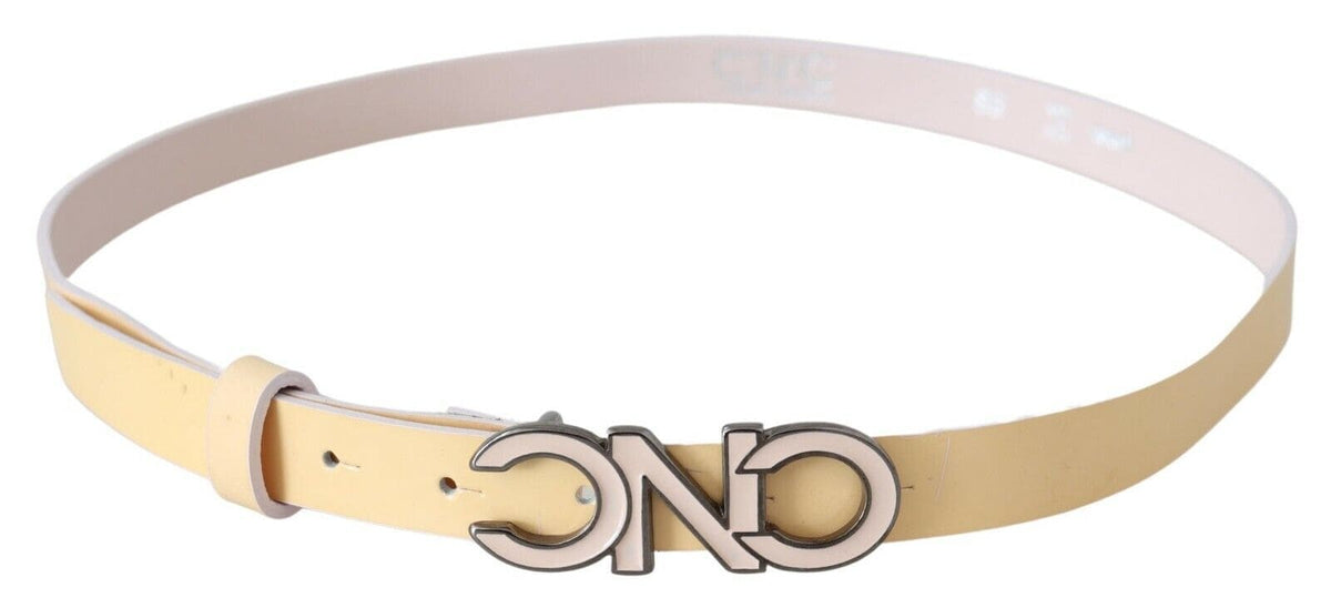 Ceinture en cuir beige avec logo Costume National Chic