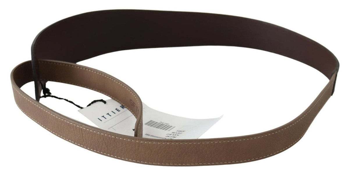 Ceinture élégante en cuir tressé marron foncé GF Ferre