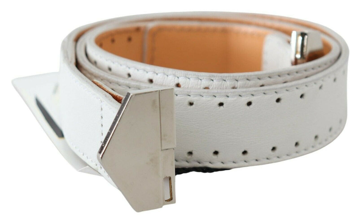 Ceinture élégante en cuir blanc GF Ferre